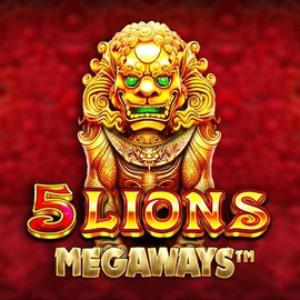 Official Slots logo: 5 Lions Megaways by Pragmatic Play at Golden Panda Casino