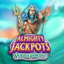Official Jackpots logo: Almighty Jackpots – Realm of Poseidon by Novomatic at Golden Panda Casino