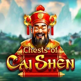 Chests of Cai Shen online game logo by Pragmatic Play on goldenpanda-casino.org