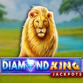 Diamond King Jackpots slot logo by SpinPlay Games at Golden Panda Casino