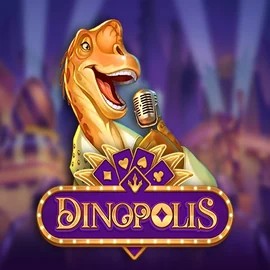Dinopolis slot logo by Push Gaming at Golden Panda Casino
