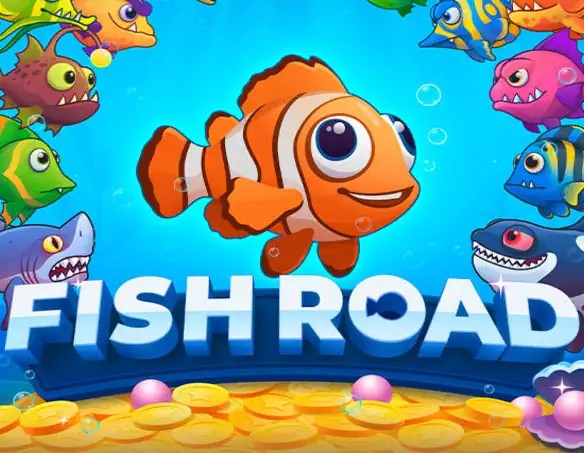 Fish Road online game logo by InOut on goldenpanda-casino.org