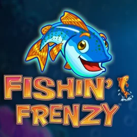 Fishin Frenzy online game logo by Blueprint Gaming on goldenpanda-casino.org