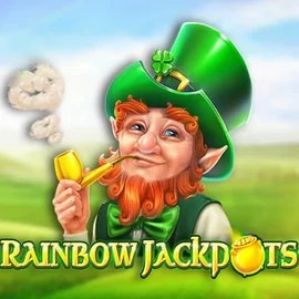 Rainbow Jackpots online game logo by Red Tiger Gaming on goldenpanda-casino.org