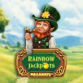 Rainbow Jackpots Megaways logo by Red Tiger Gaming Golden Panda Casino