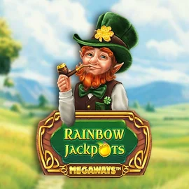 Rainbow Jackpots Megaways slot visual from Red Tiger Gaming available on goldenpanda-casino.org