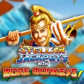 Stellar Jackpots with More Monkeys logo by Lightning Box Game at Golden Panda Casino
