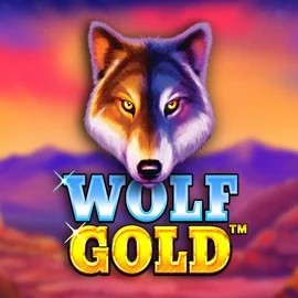 Wolf Gold slot logo by Pragmatic Play at Golden Panda Casino